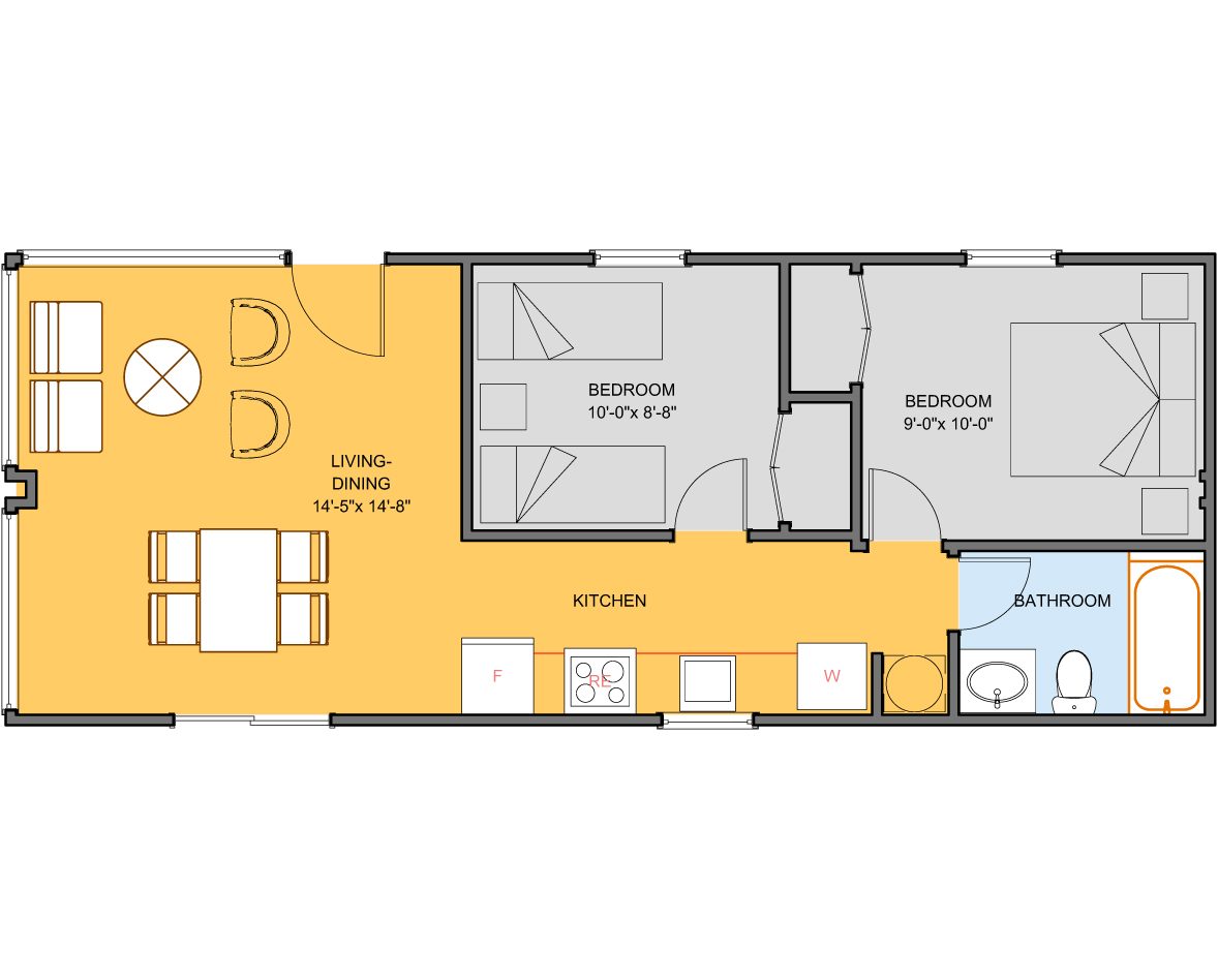 2 Bedroom 40 Ft Container Home Floor Plans - Goimages Ever